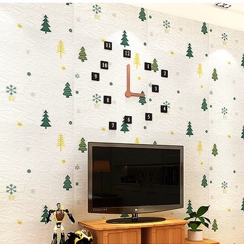 Miếng dán tường 3d chống ẩm hình hoạt hình giấy dán tường phòng ngủ 35x30cm