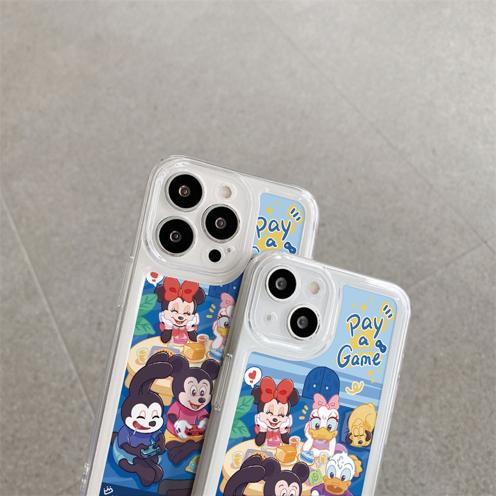 DISNEY Ốp Điện Thoại Trong Suốt Chống Sốc Chống Rơi In Hình Mickey Minnie Cho iPhone 11 13 12 X XS Pro Max XR 12 13