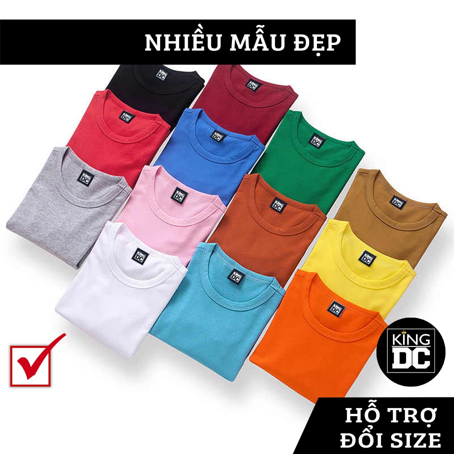 Áo Phông Trơn Tay Ngắn Cổ Tròn Nhiều Màu COTTON Co Giãn 4 Chiều Thoáng Mát Thun SG Loại Tốt KING DC