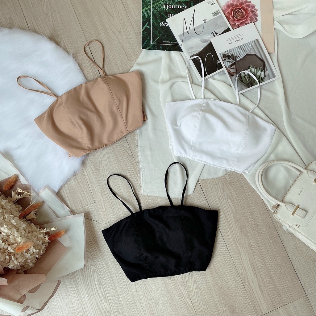 áo kiểu 2 dây có mút nhún lưng xinh ảnh thật đủ màu