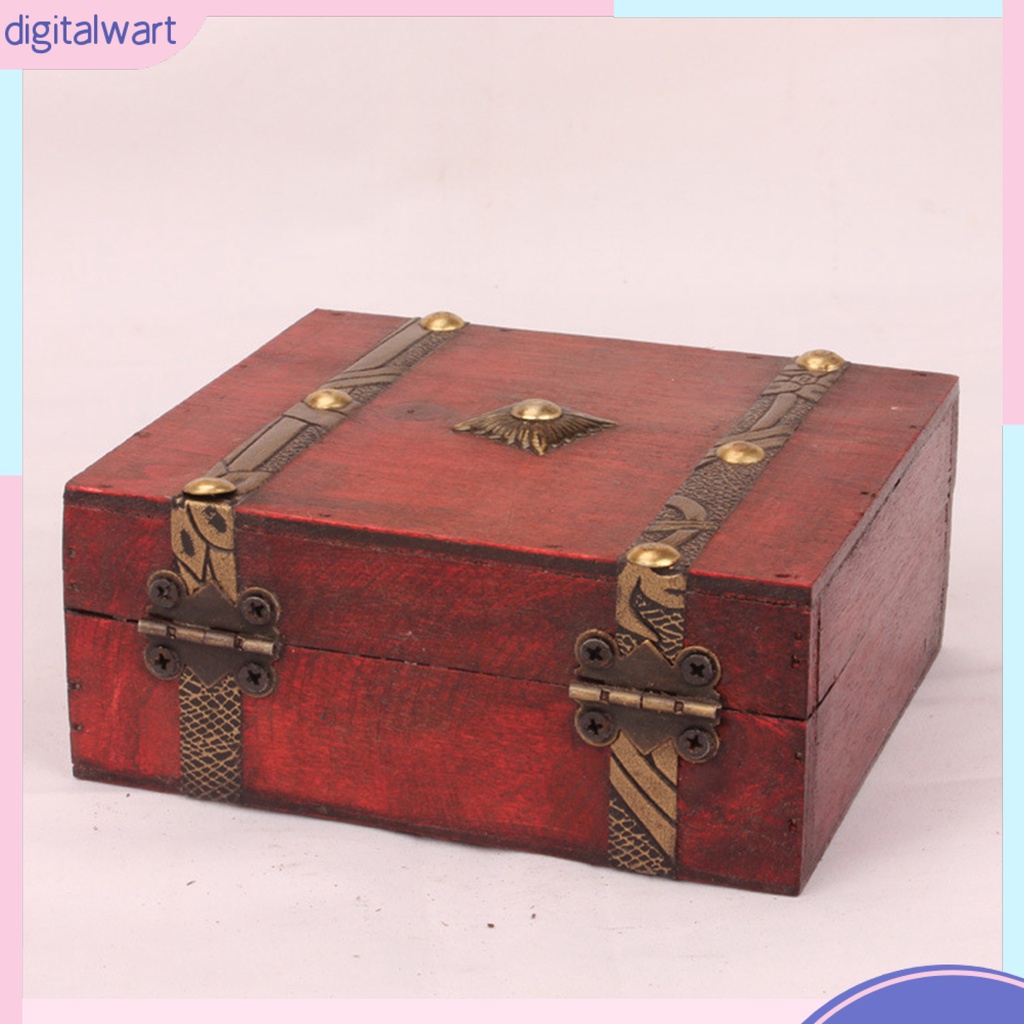 Hộp gỗ nhỏ đựng vật dụng hình rương 13*12*5cm