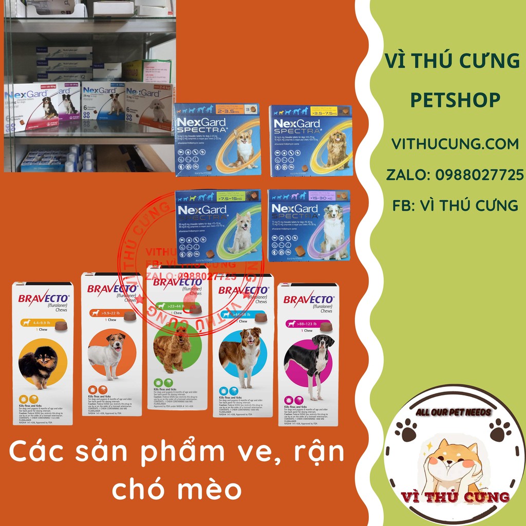 Sản phẩm ve rận chó mèo