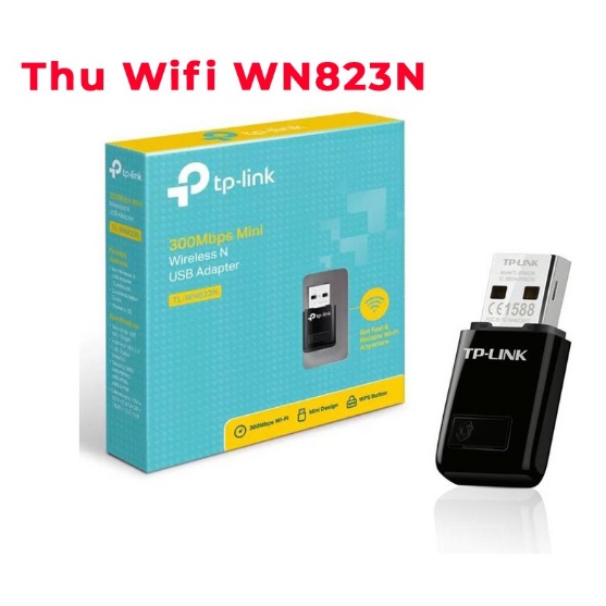 USB thu sóng Wifi TpLink 823N chuẩn N tốc độ 300Mbps - Hàng Chính Hãng Bảo hành 2 năm lỗi 1 đổi 1