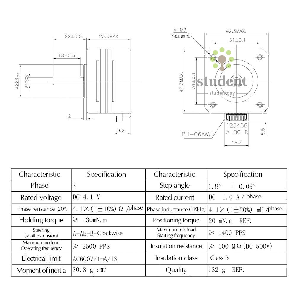 Động Cơ Bước Aibecy 17hs4023 Kèm Dây 100cm 4-lead Cho Máy In 3d | BigBuy360 - bigbuy360.vn