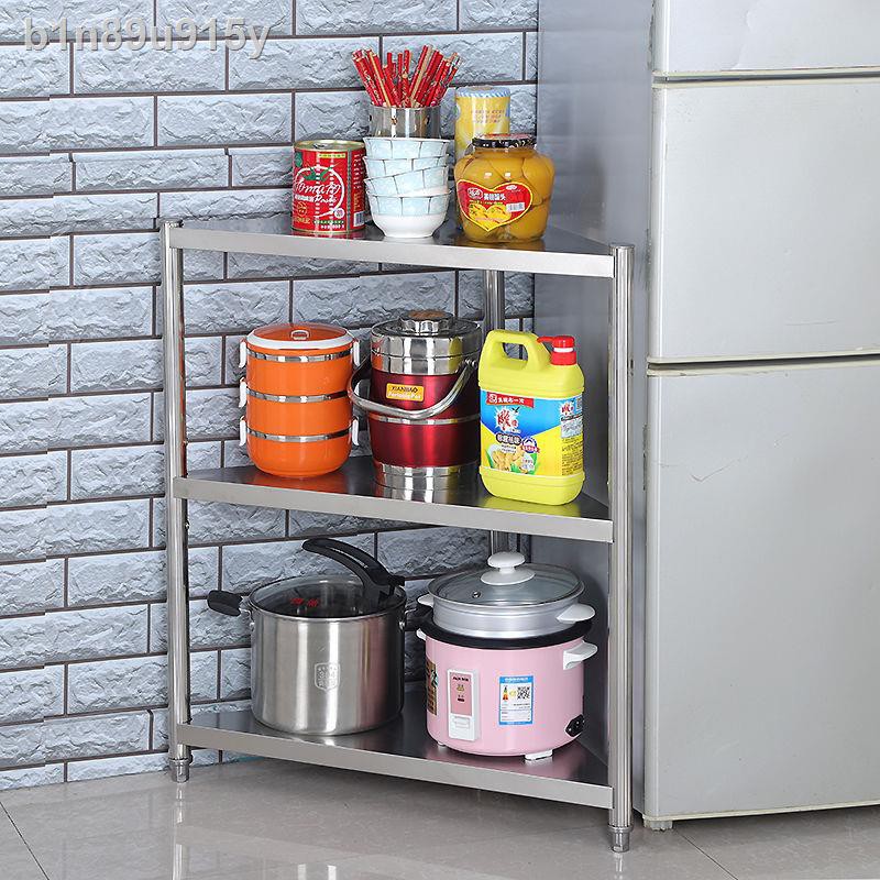 [2-6 tầng] kệ bếp inox tam giác sàn nhiều tầng giá để đồ góc tủ chậu nhà tắm rửa mặt