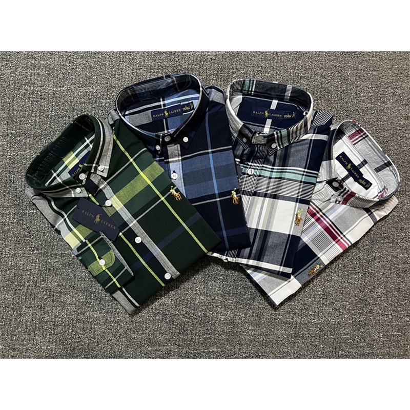 Áo Sơ Mi Tay Dài Kẻ Sọc Ca Rô Thời Trang Cho Nam 2022 Ralph 2022 Laurens