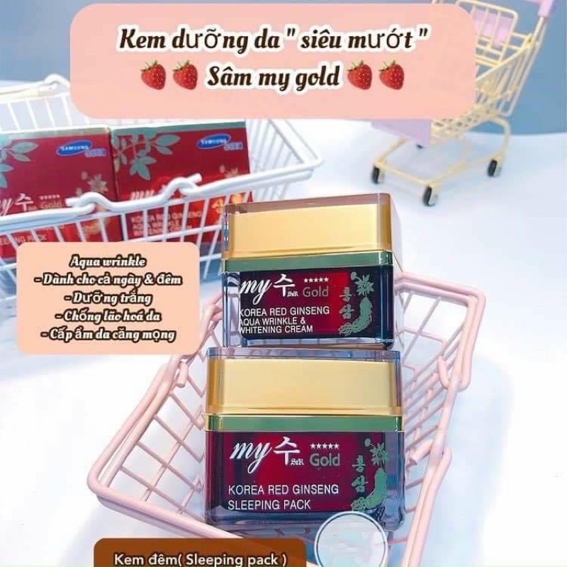 Kem nhân sâm - Kem trắng da chiết xuất nhân Sâm Ngày và Đêm My Gold 50ml [Chính Hãng Hàn Quốc]