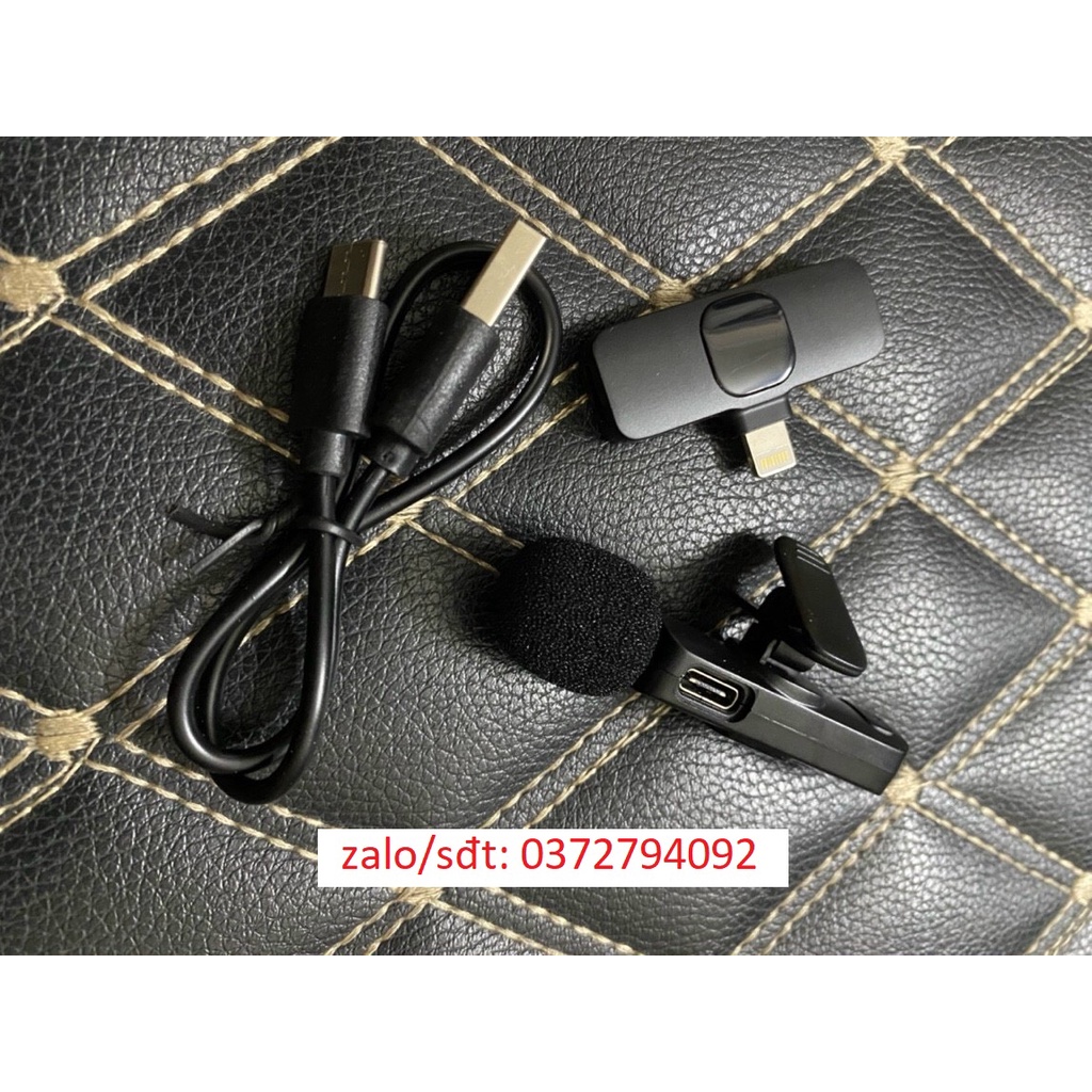 [Siêu Hot] Micro không dây cài áo K9 lọc tiếng ồn thu âm chuyên nghiệp cho máy iphone