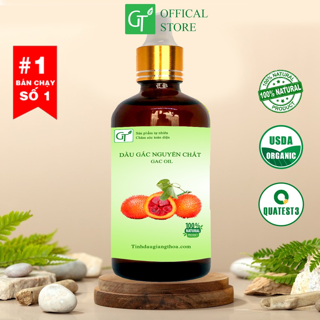 Dầu Gấc Ép Lạnh Nguyên Chất Chai 100ml - Dầu Gấc Làm Đẹp GT -Hàng Cao Cấp