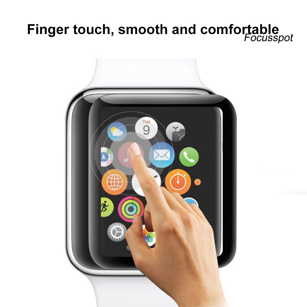 Kính Cường Lực Bảo Vệ Toàn Màn Hình Chống Trầy Xước Kiểu Cong 3d Cho Iwatch