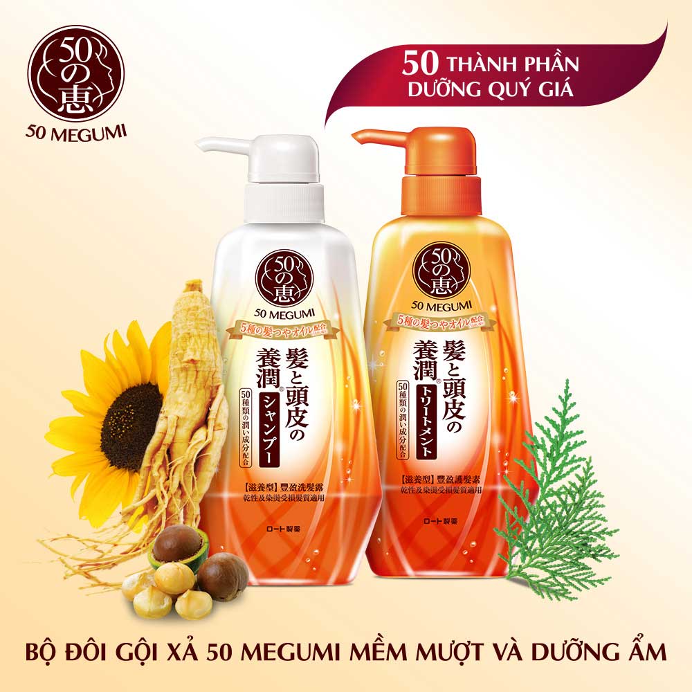 Dầu gội và Dầu xả ngăn rụng tóc Megumi Hair Fall Control 250ml