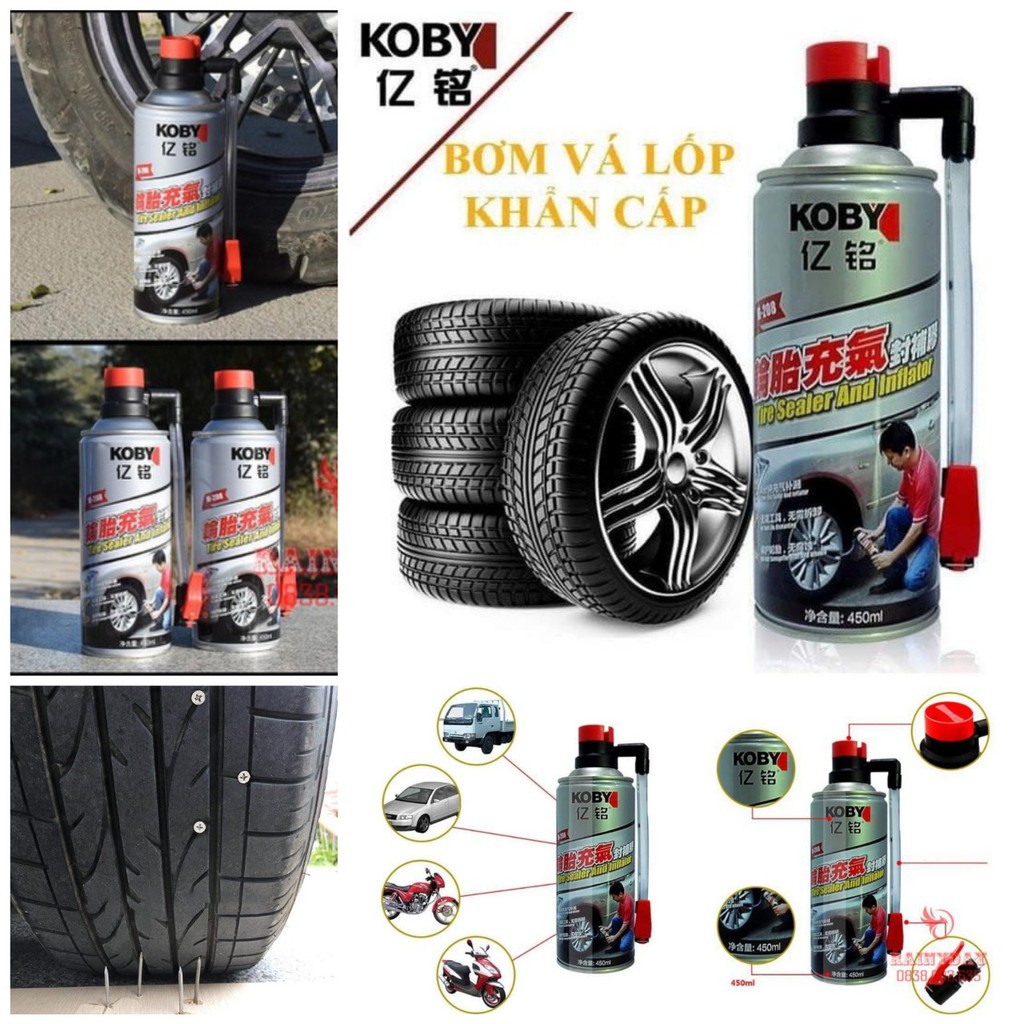(GIÁ SỈ) Keo bơm vá lốp khẩn cấp tự động cho ô tô xe máy trong 10 giây hàng cao câp siêu nhanh và an toàn