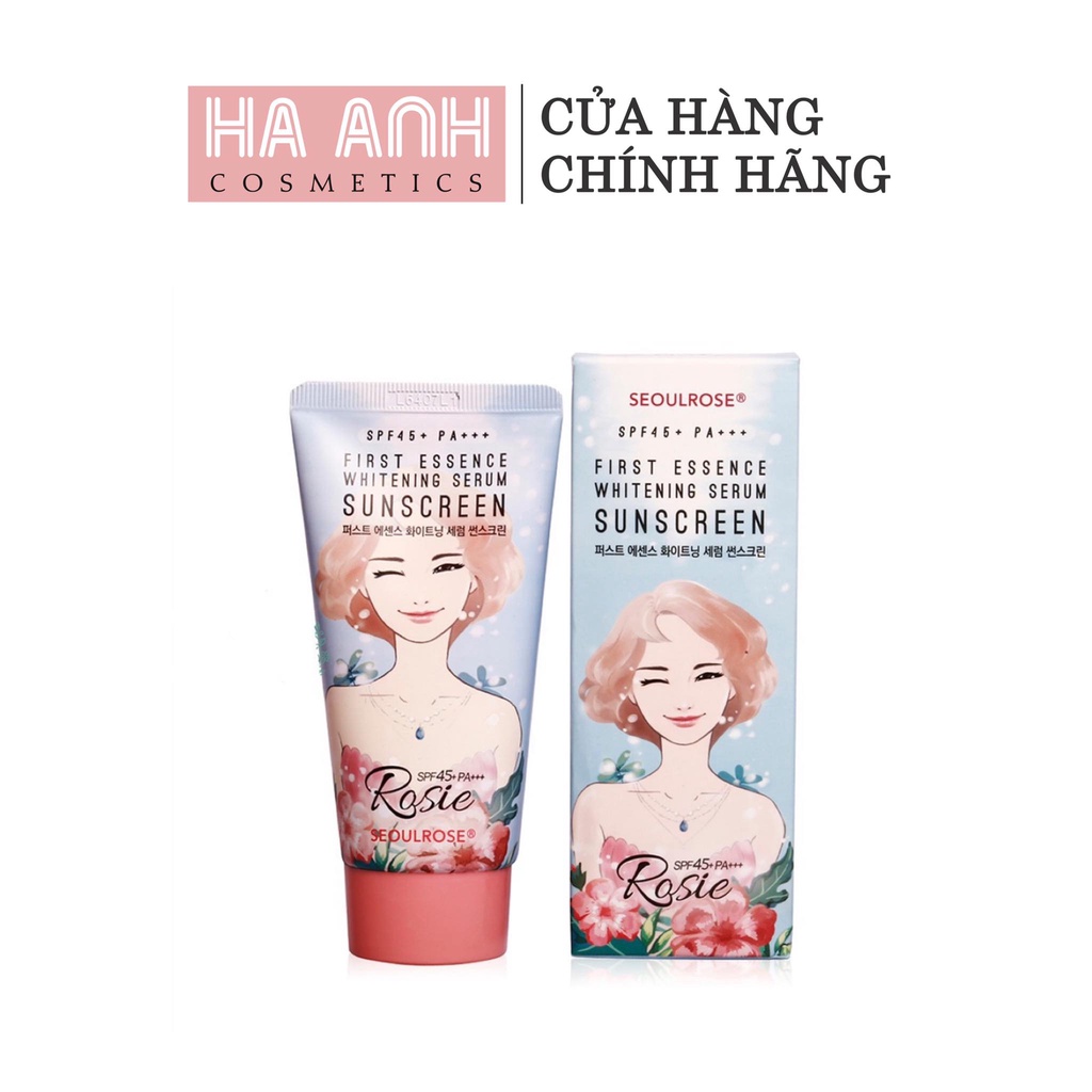 Kem chống nắng Rosie First Essence Whitening Serum Sunscreen nâng tone da