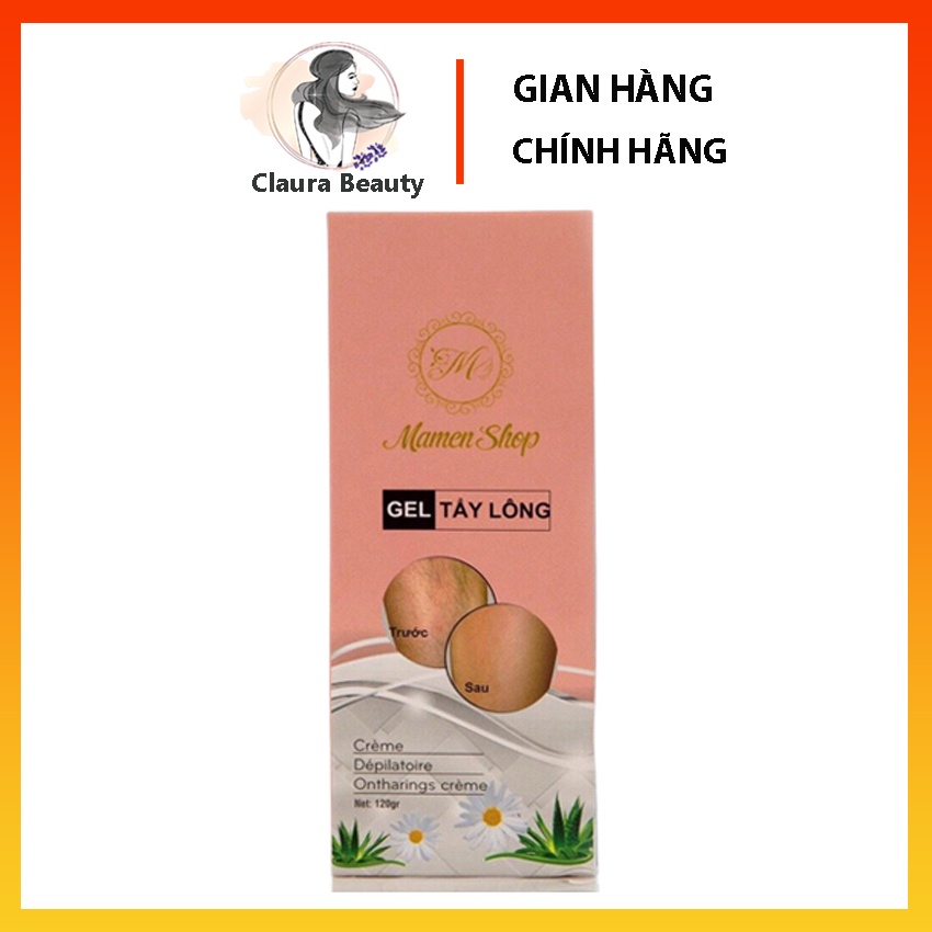 Kem tẩy lông vĩnh viễn vùng kín bikini nách Mamen Shop - 120ml. Tặng kèm cao triệt lông CLAURA BEAUTY