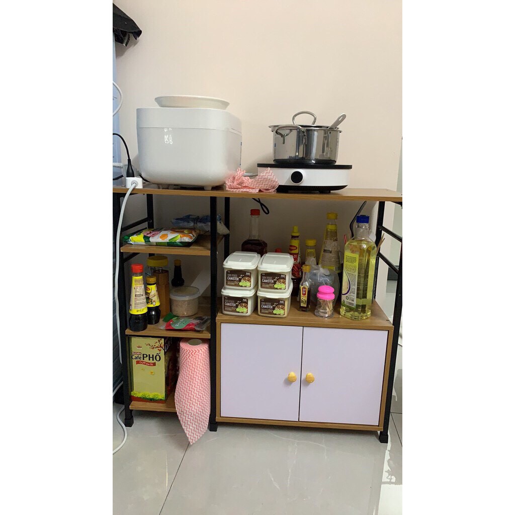 Kệ để lò vi sóng nhiều ngăn khung sắt sơn tĩnh điện - Kệ bàn nhà bếp đa năng , tiện dụng - Lắp ráp dễ Tê Decor Official