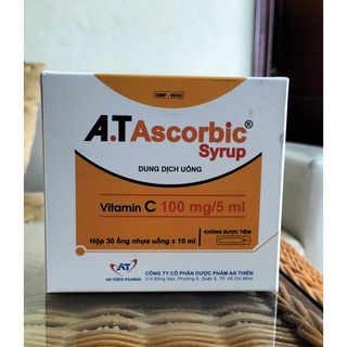 Tăng đề kháng A.T Ascorbic syrup - Bổ sung vitamin C cho cơ thể hộp 30 ống