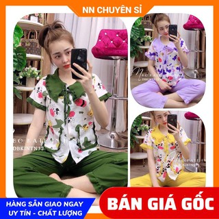 Đồ bộ kate cổ bèo in hình cực xinh dbkihtn32 ⚡ảnh thật