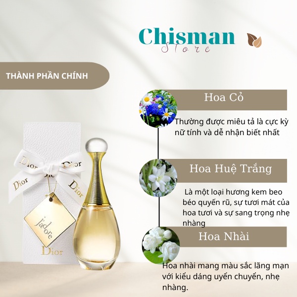 Nước hoa nữ Jadore In Joy 100ml - Mùi hương sang trọng quý phái, lưu hương lâu - Chisman