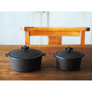 nồi gang thô mini 12cm cast iron