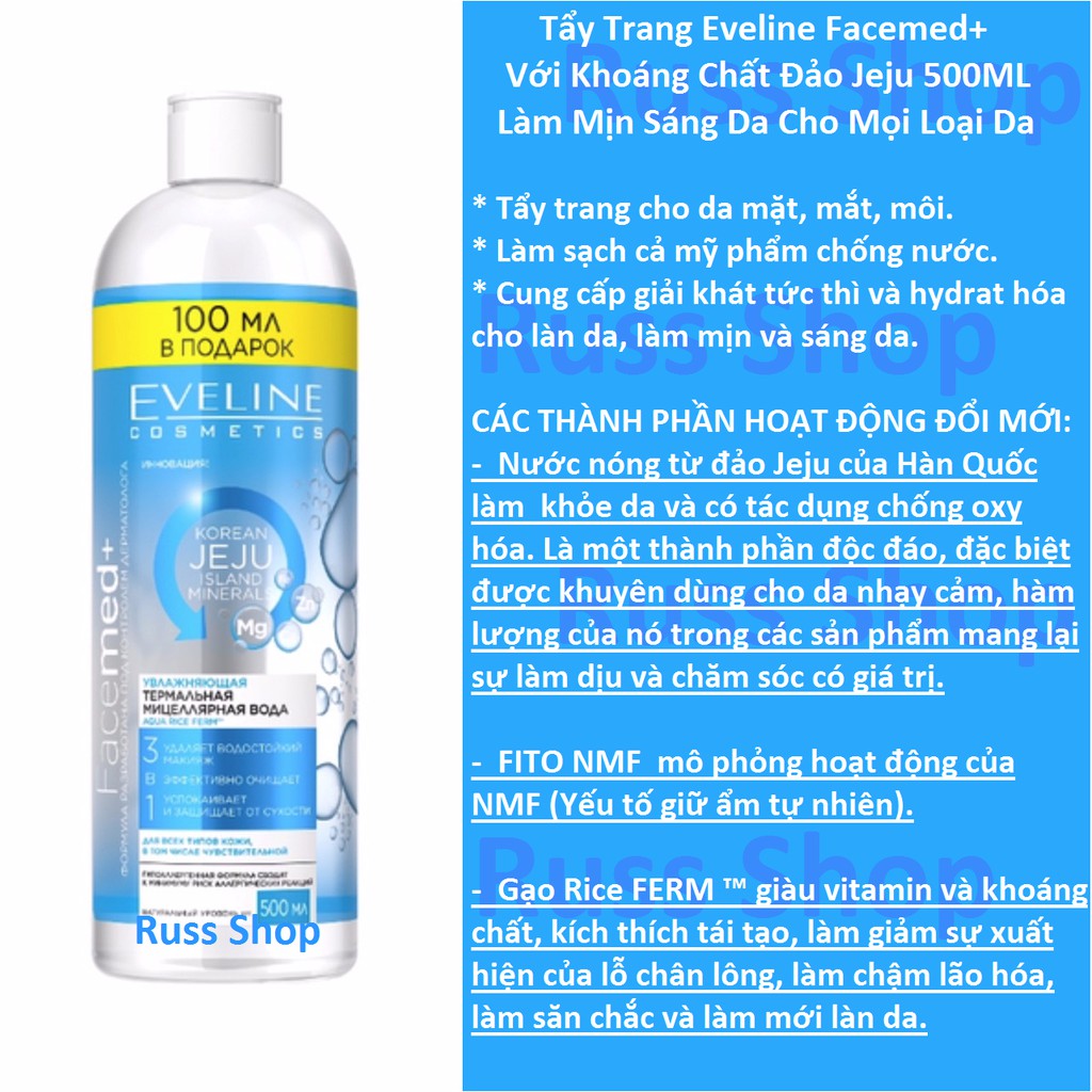 Tẩy Trang Eveline Lô Hội 3in1 Các Loại | BigBuy360 - bigbuy360.vn