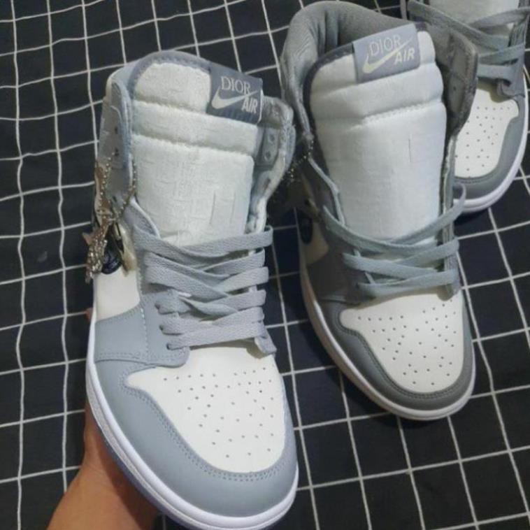 Giày 𝐉𝐨𝐫𝐝𝐚𝐧 𝐝𝐢𝐨𝐫 ⚡️𝐅𝐑𝐄𝐄 𝐒𝐇𝐈𝐏⚡️ Giày thể thao 𝐉𝐨𝐫𝐝𝐚𝐧 cổ thấp cổ cao màu xám đế 𝐝𝐢𝐨𝐫 cực chất đủ size nam nữ | BigBuy360 - bigbuy360.vn