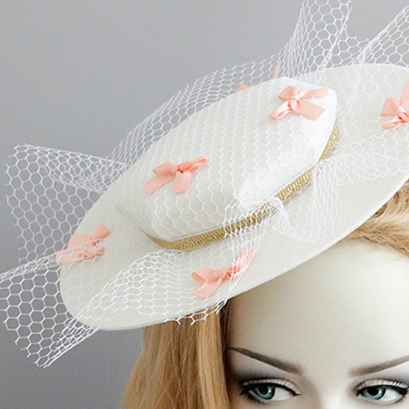 Mũ Lưới Thắt Nơ Phối Mạng Che Mặt Thời Trang Cho Nữ