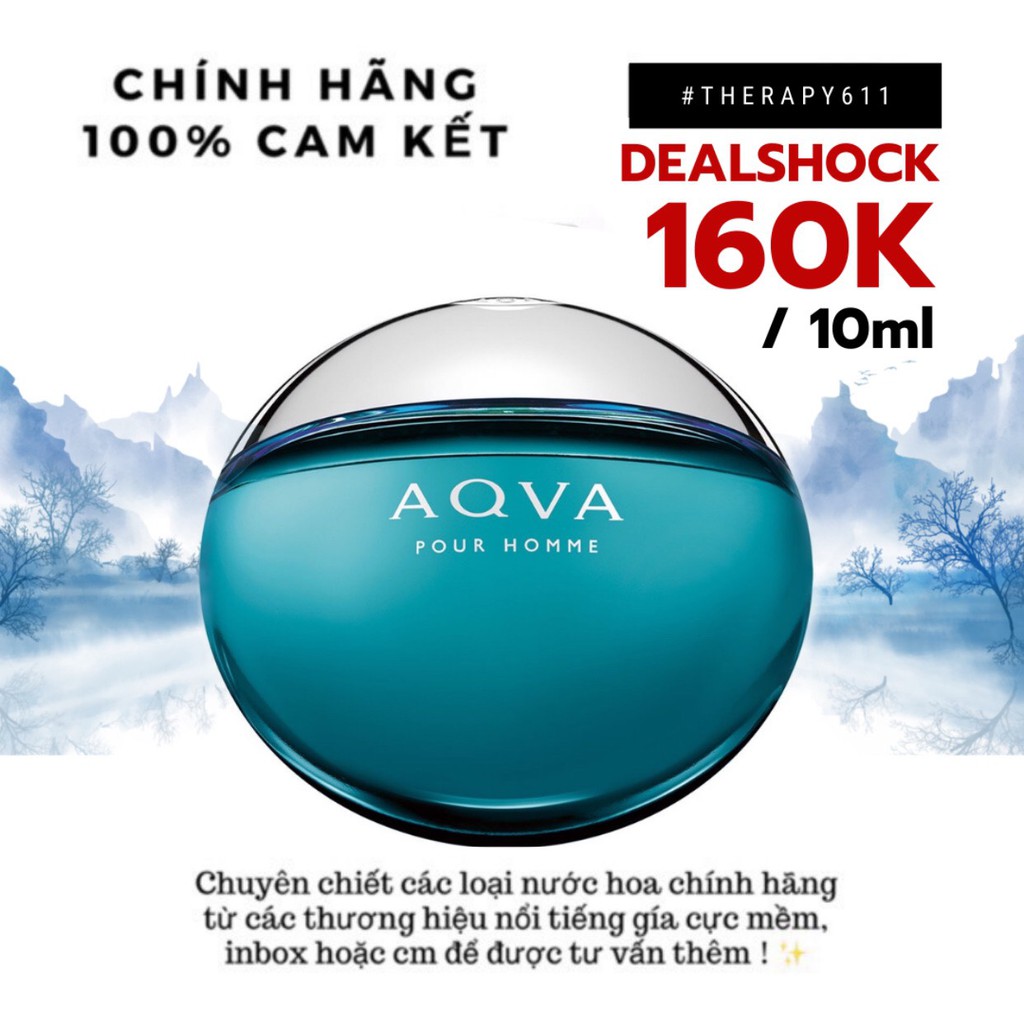 [𝗦𝗔𝗟𝗘]..::✨Mẫu Thử Nước Hoa Bvlgari Aqua Pour Homme EDT 5ml/10ml/20ml✨::..
