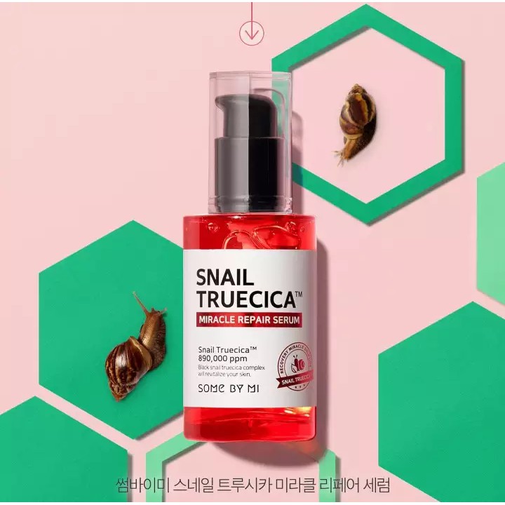 [RẺ NHẤT] Tinh chất ốc sên đen ngừa sẹo lõm - sẹo mụn Some By Mi Snail Truecica Miracle Serum