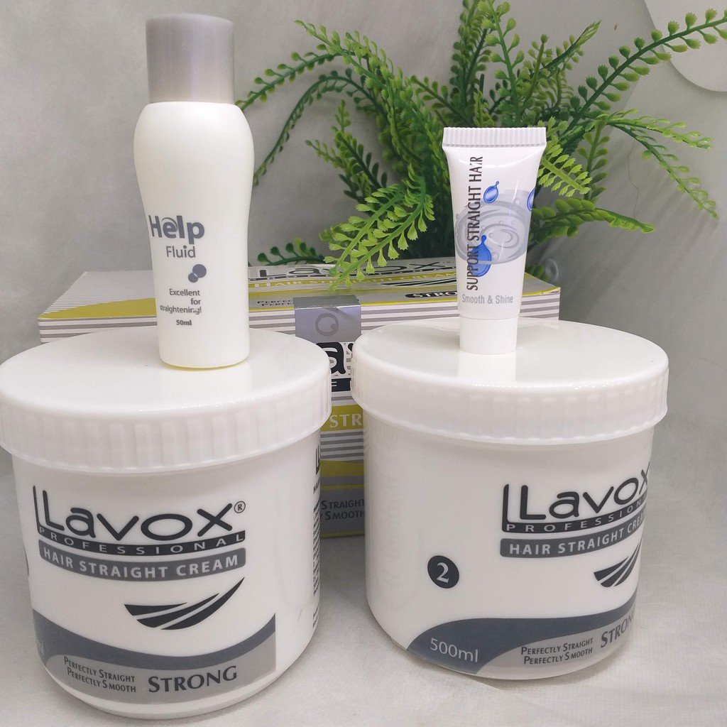 Thuốc duỗi tóc Lavox Sọc xám 500 ml x 2 ( Dành cho tóc khỏe )