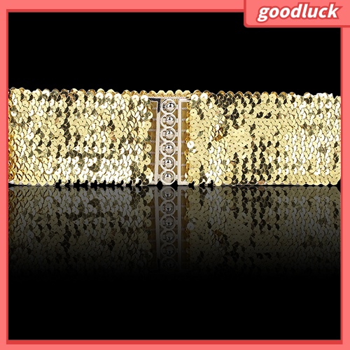 Thắt Lưng Bản Rộng Đính Kim Sa Lấp Lánh Cho Nữ