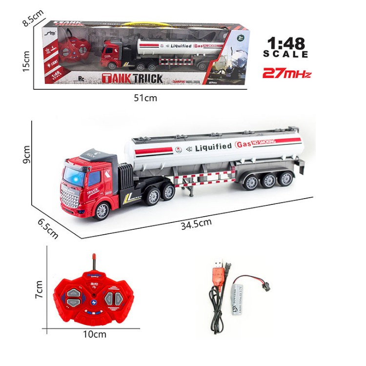 Đồ chơi xe điều khiển từ xa mô hình xe container đầu kéo tỉ lệ 1:48