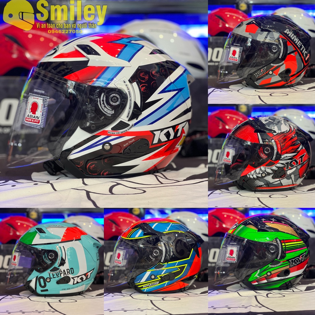 Mũ bảo hiểm 3/4 KYT VENOM