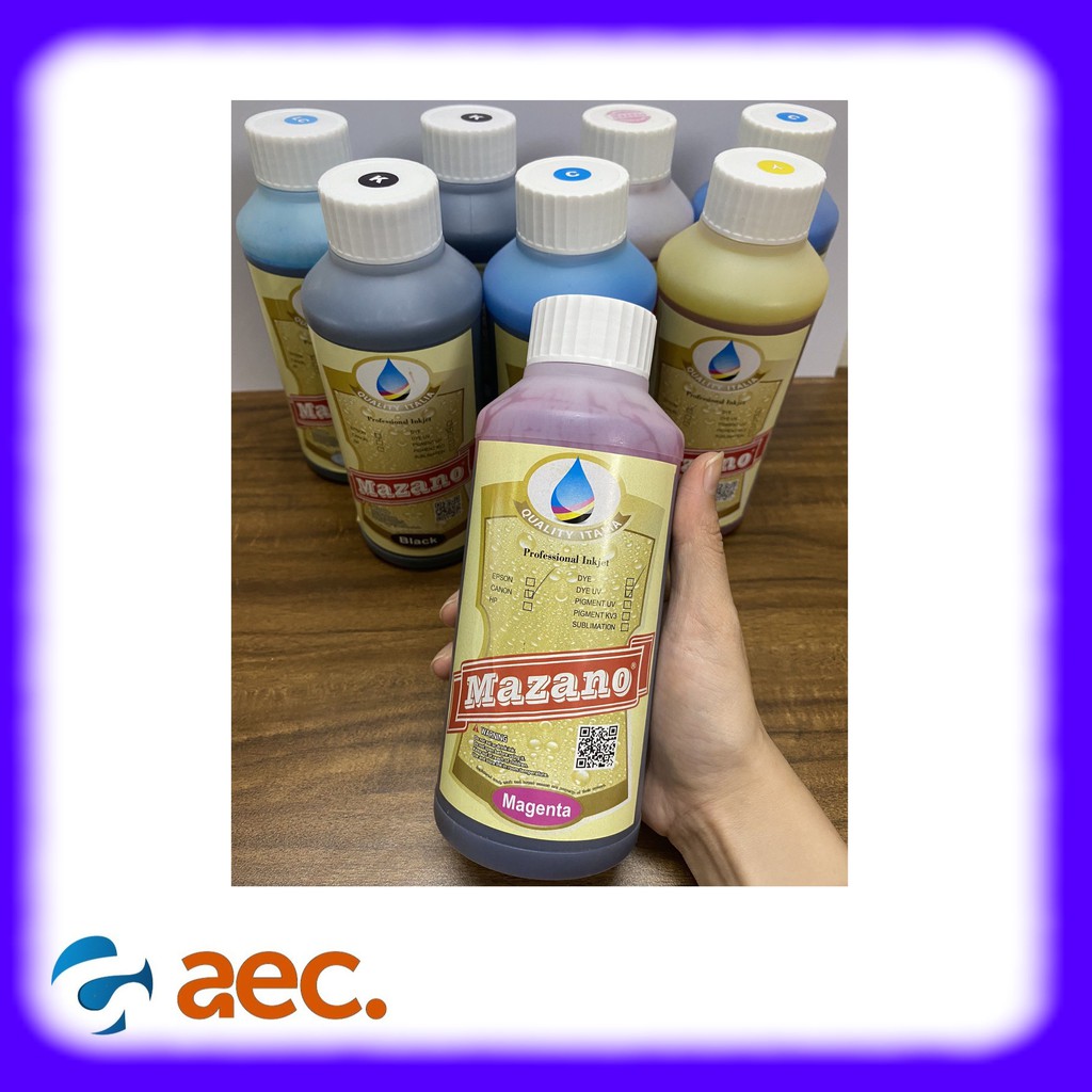 Mực Dye UV chống bay màu thương hiệu Mazano chai 500ml màu M  dùng cho các máy in phun Epson