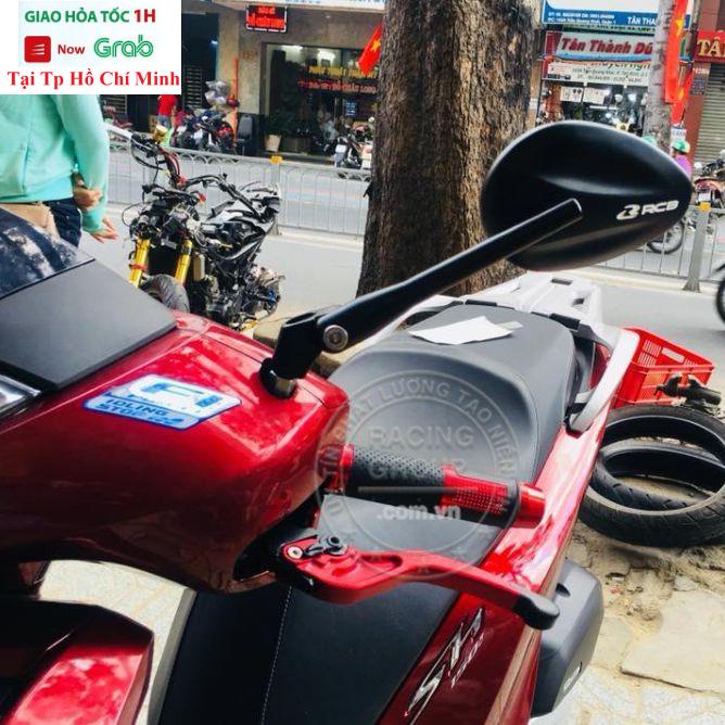 Gương Xe Máy Thời Trang - Kính Chiếu Hậu Xe Máy Kiểu Hột Xoài S5 RCB Racing Boy Cho Honda Wave Sh AB Xe Điện...Và Các Xe