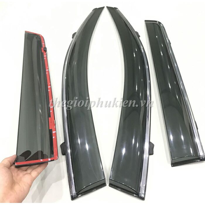 Vè mưa chỉ mạ Prado 2017 - 2021 - chỉ mạ inox (hàng cao cấp)