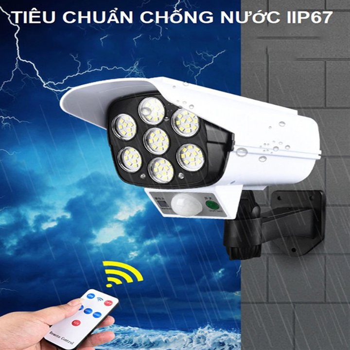 Đèn năng lượng mặt trời, Đèn led giả camera tự động bật tắt chống chộm, chống nước |Tuanboutique