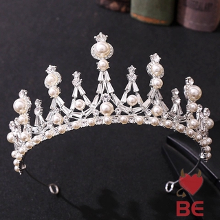 YADORNOS Vương miện đính đá và ngọc trai giả thời trang sang trọng dành cho cô dâu