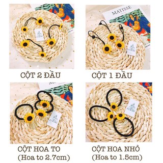 KẸP TÓC, CỘT TÓC HOA HƯỚNG DƯƠNG ẢNH THẬT
