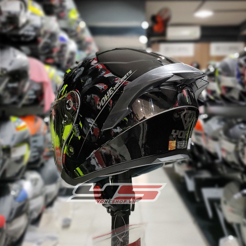 MŨ BẢO HIỂM 3/4 YOHE 878 PLUS - MŨ BẢO HIỂM 2 KÍNH - Màu Đen Trơn