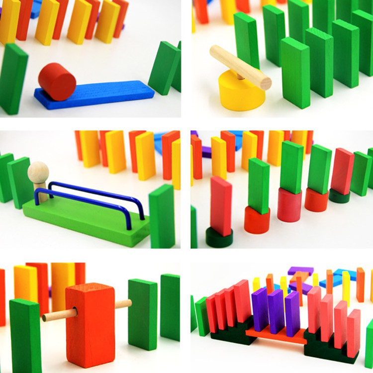 Đồ chơi Domino gỗ cho bé Domino toán học xếp hình thông minh trẻ em
