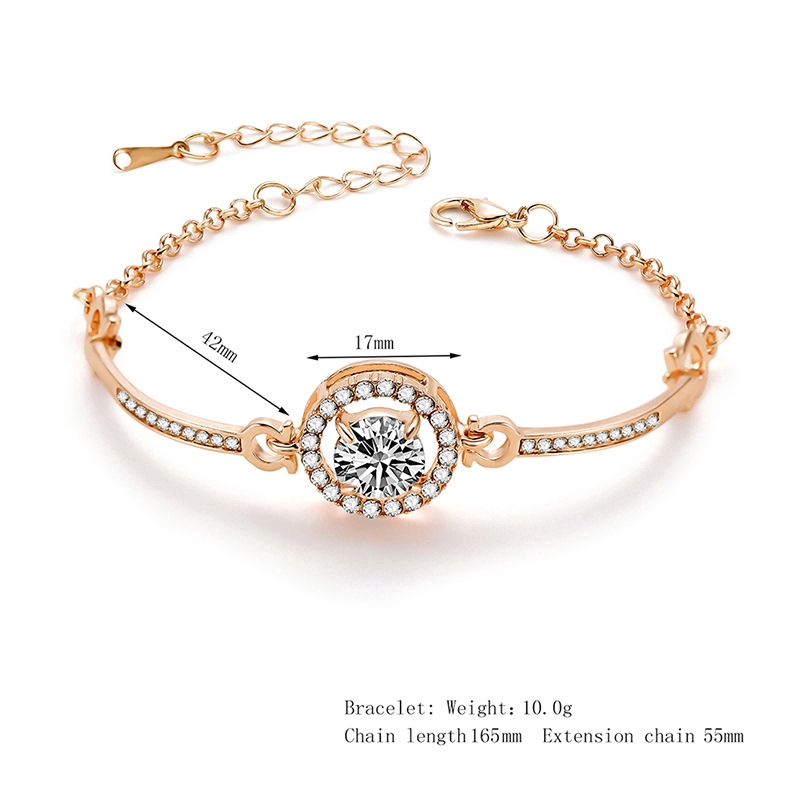 Vòng tay nữ mạ vàng lắc tay nữ đính đá kim cương nhân tạo lấp lánh thời trang sang trọng | BigBuy360 - bigbuy360.vn