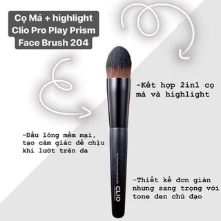 Cọ phấn má + Highlight C.L.I.O Pro Play Brush 204