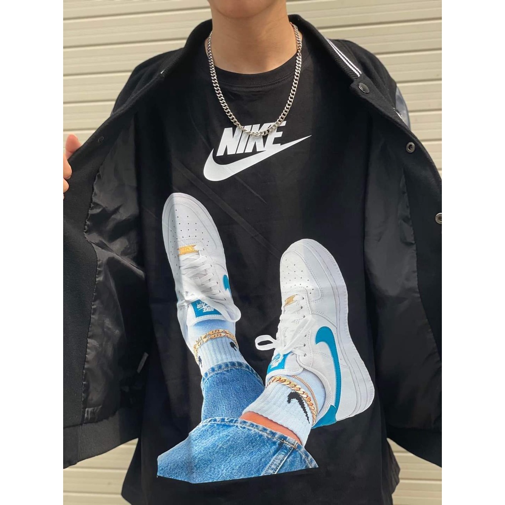 Áo thun nam nữ unisex NIKE CUSTOM  oversize cotton form rộng nhiều màu phong cách ulzzang