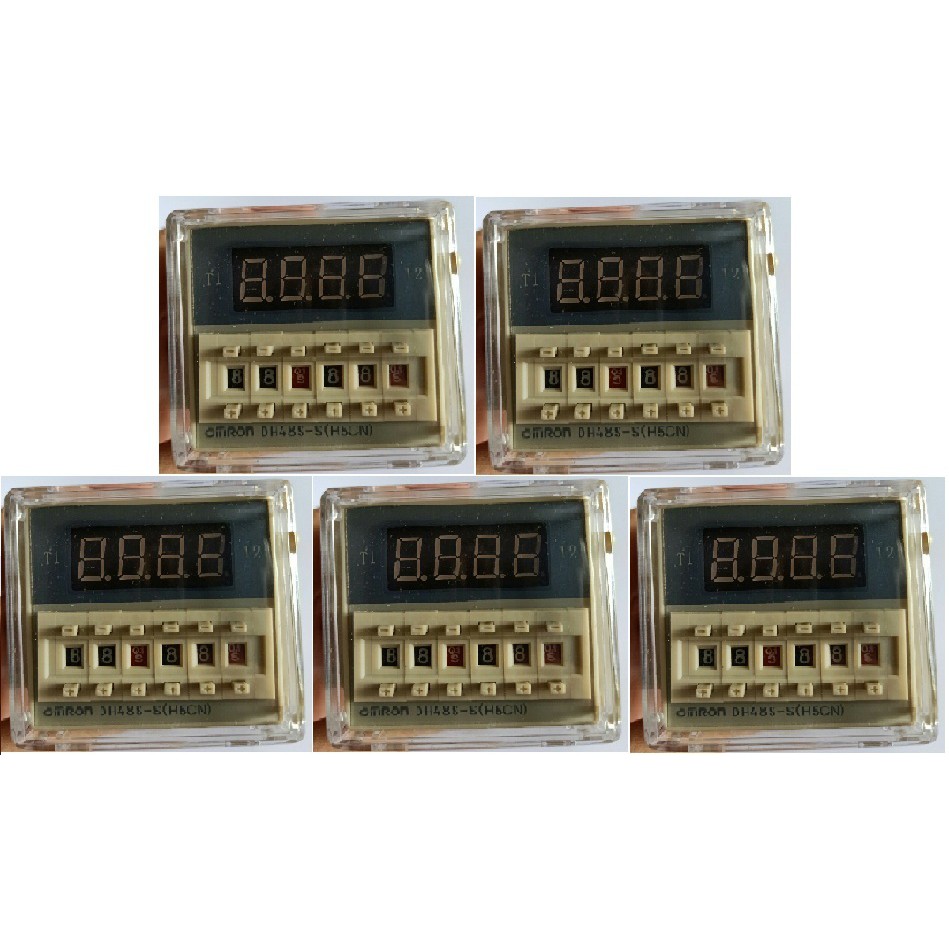 Bộ 5 Rơle Thời Gian (Timer) Omron DH48S-S (kèm đế)