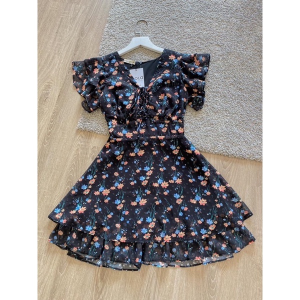 [Mã SKAMA06 giảm 8% tối đa 50K đơn 250K] Đầm EMILY - Tay cánh tiên thắt ngực