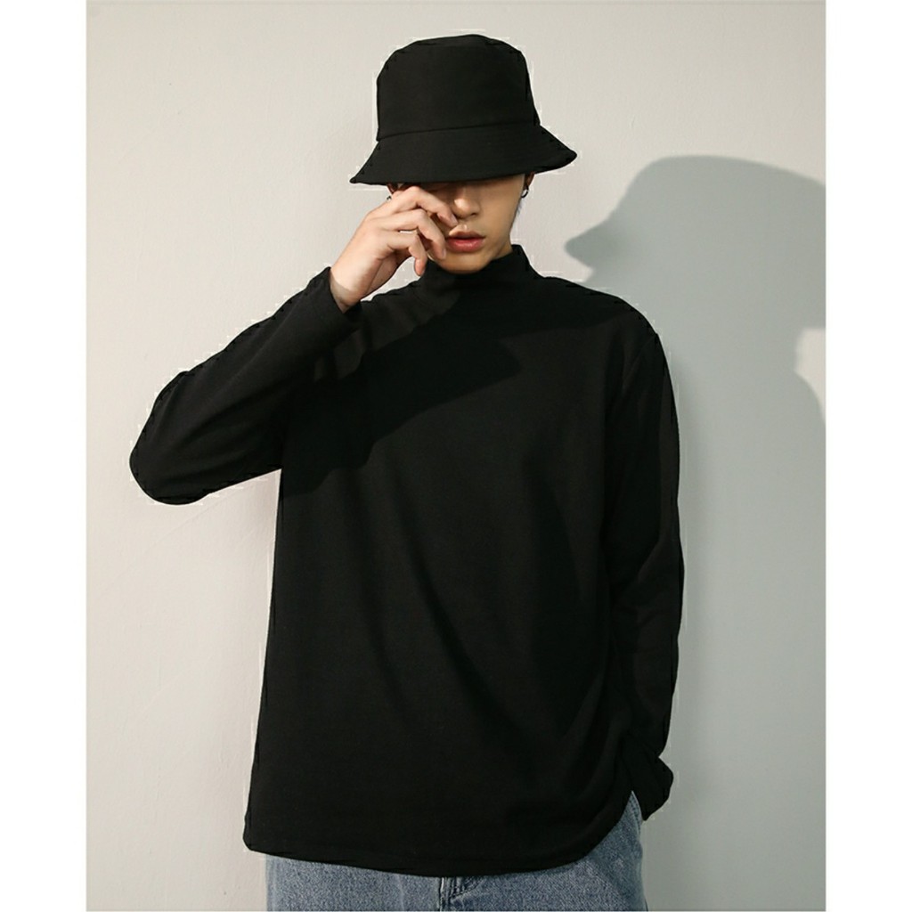Áo thun Tay dài Cổ cao basic - Giá sỉ Unisex