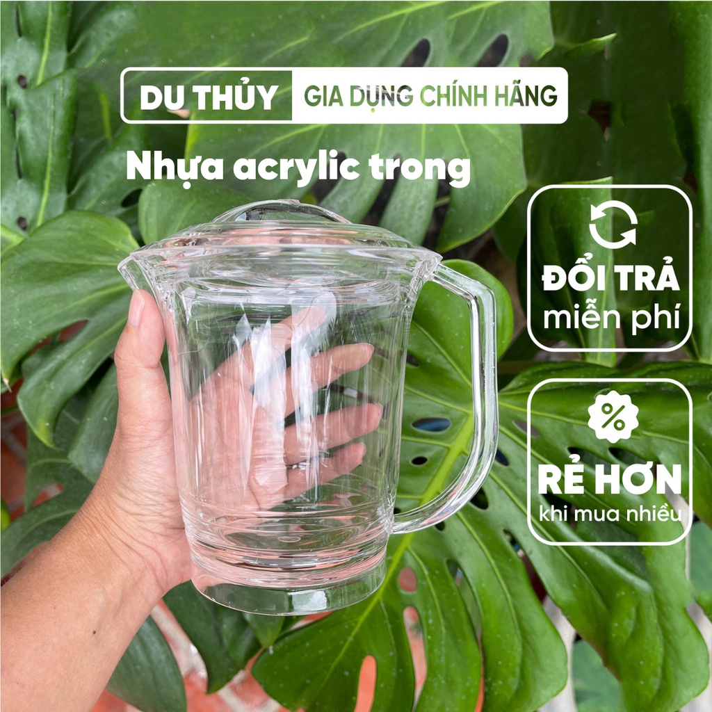 Ca nhựa trong có nắp đậy hàng chính hãng Fataco (Phát Thành) nhựa acrylic dày và trong suốt của gia dụng du thủy