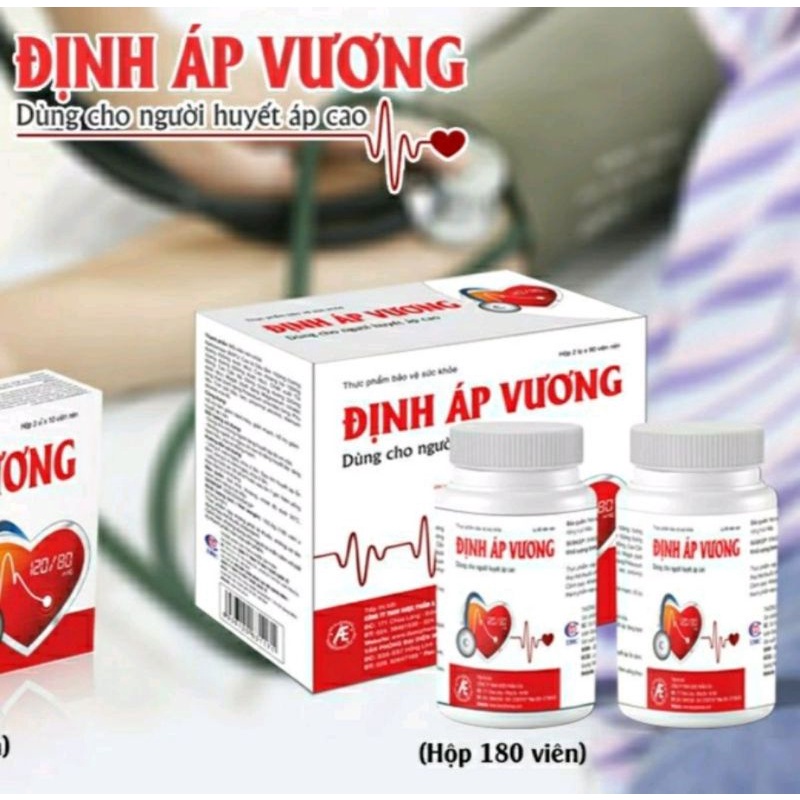 Định Áp Vương hộp 180 viên Dùng cho người huyết áp cao