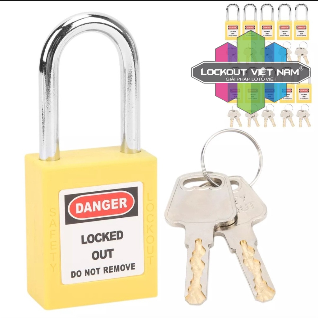 Ổ KHÓA LOTO -KHÓA DANGER -MÀU VÀNG - LOCKOUT - TAGOUT [HÀNG CÓ SẴN]