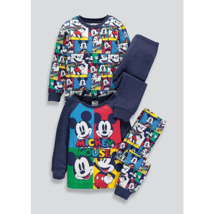 Bộ dài tay thu đông bé trai - Set 2 bộ hoạ tiết Mickey Next siêu đẹp cho bé trai size 2-8t (9-23kg)